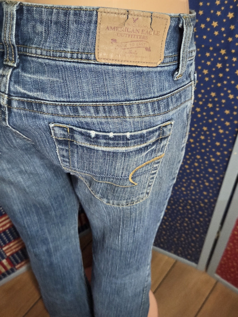 **American Eagle Outfitters Women’s Light Blue Boot Cut Jeans** - Picture 4 of 11